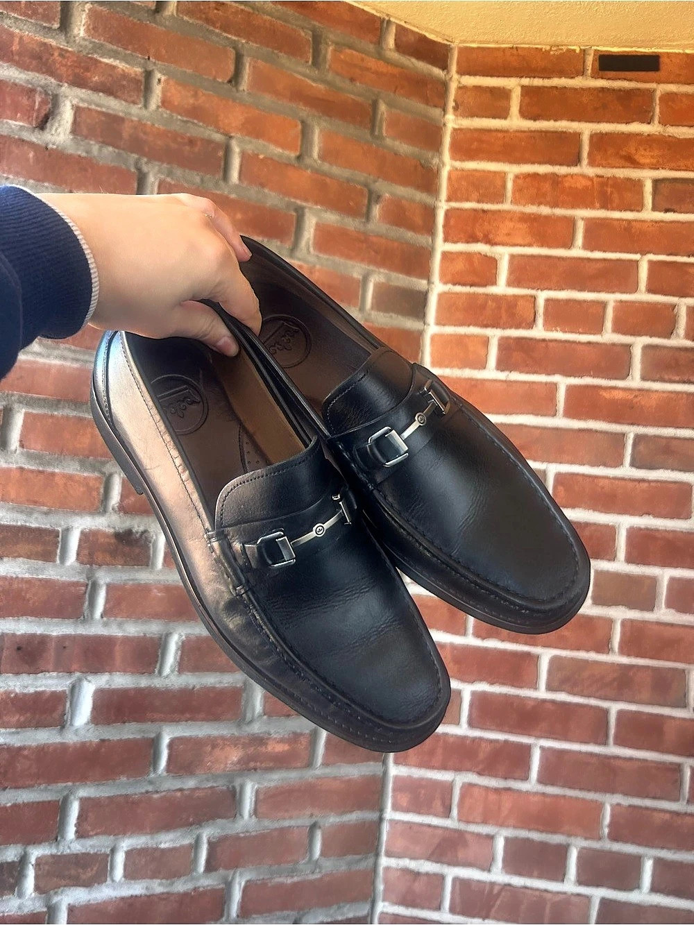 Peter Millar Black Leather Loafers US 9.5M